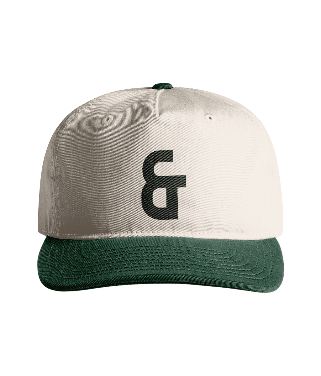Ampersand Logo Cap - Natural / Forest Green - Garage & Gallery