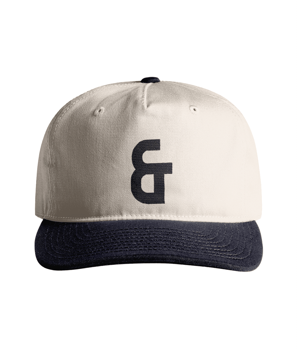 Ampersand Logo Cap - Natural / Midnight Blue - Garage & Gallery