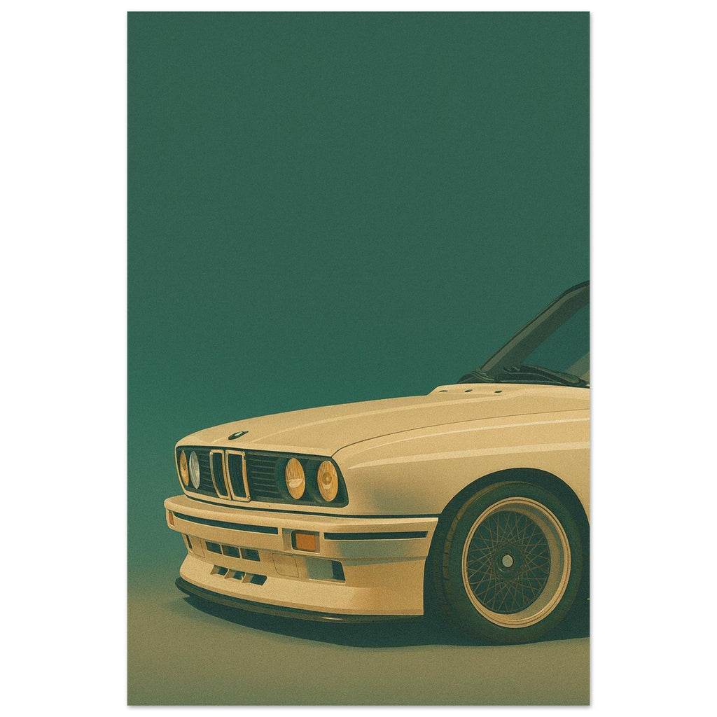BMW E30 Art Print - Retro Icons Wall Art - Garage & Gallery
