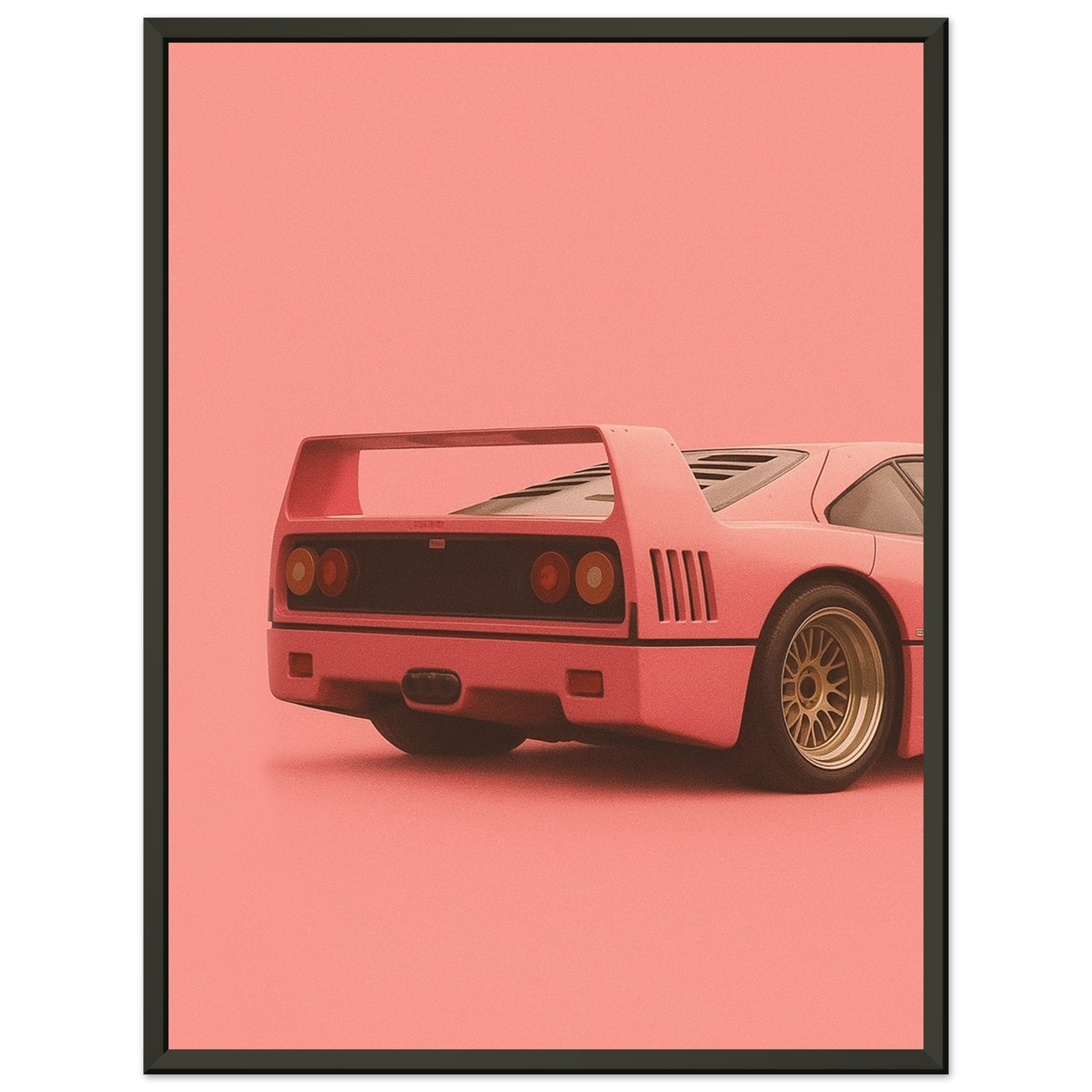 Ferrari F40 Print - Pink Supercar Wall Art - Garage & Gallery