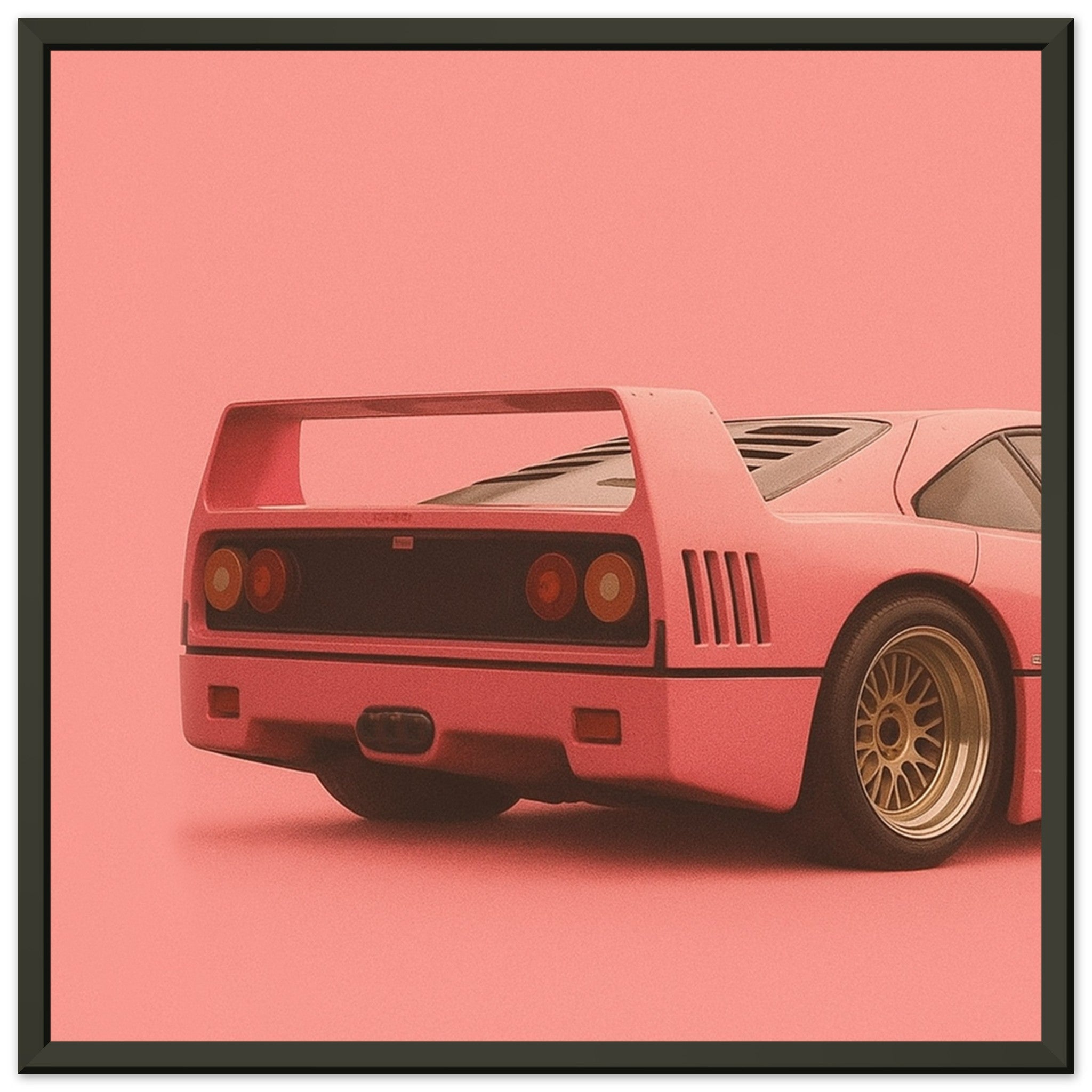Ferrari F40 Print - Pink Supercar Wall Art - Garage & Gallery