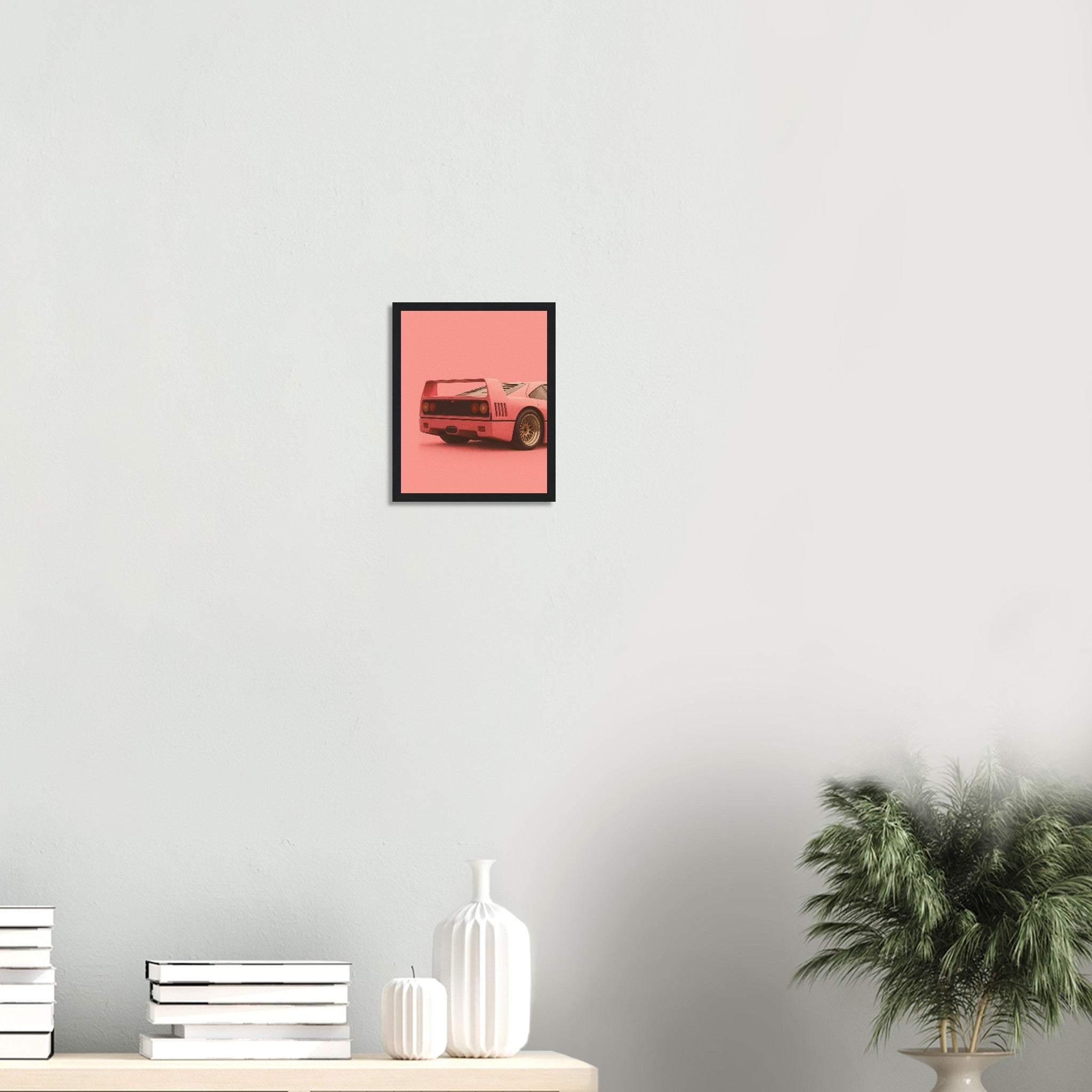 Ferrari F40 Print - Pink Supercar Wall Art - Garage & Gallery
