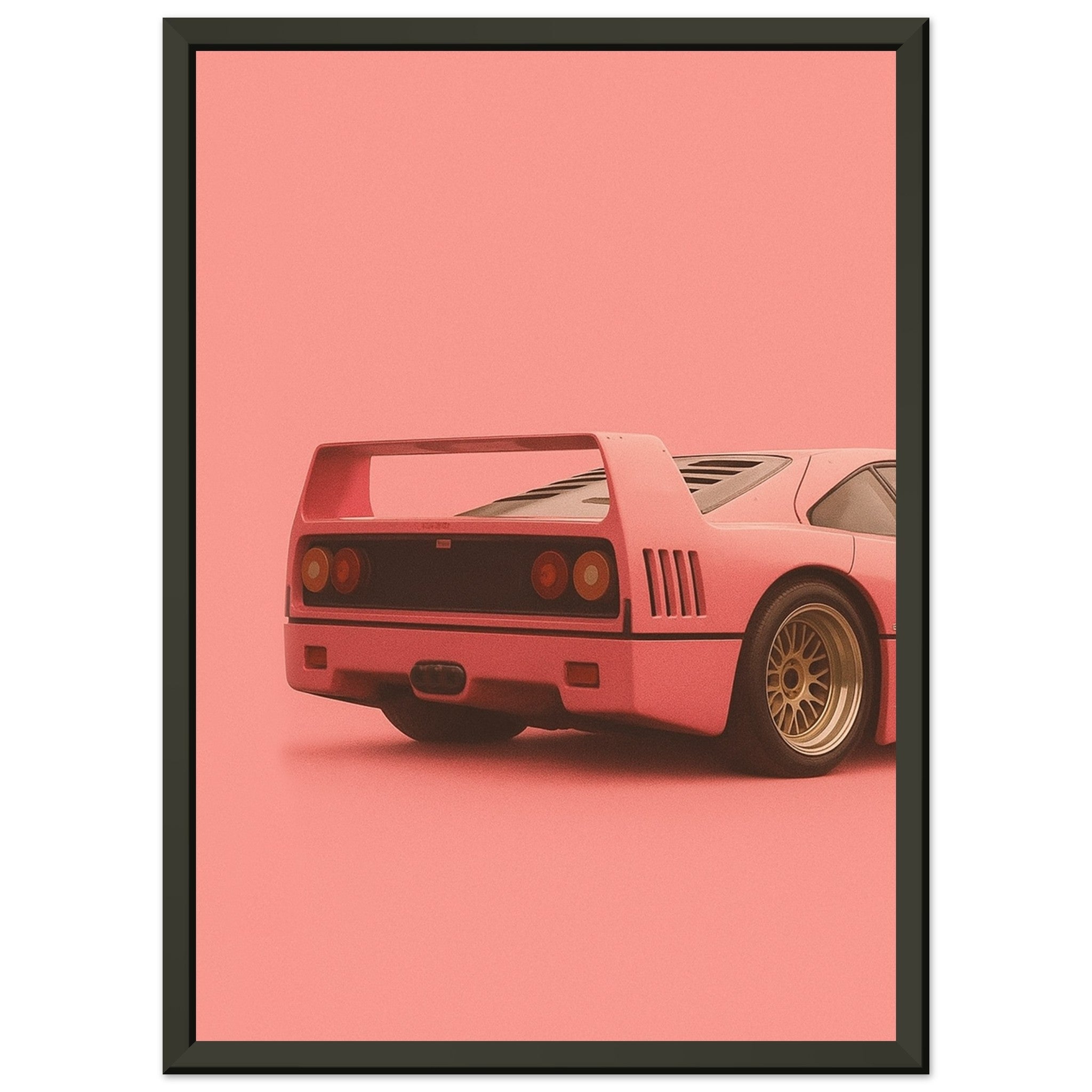 Ferrari F40 Print - Pink Supercar Wall Art - Garage & Gallery