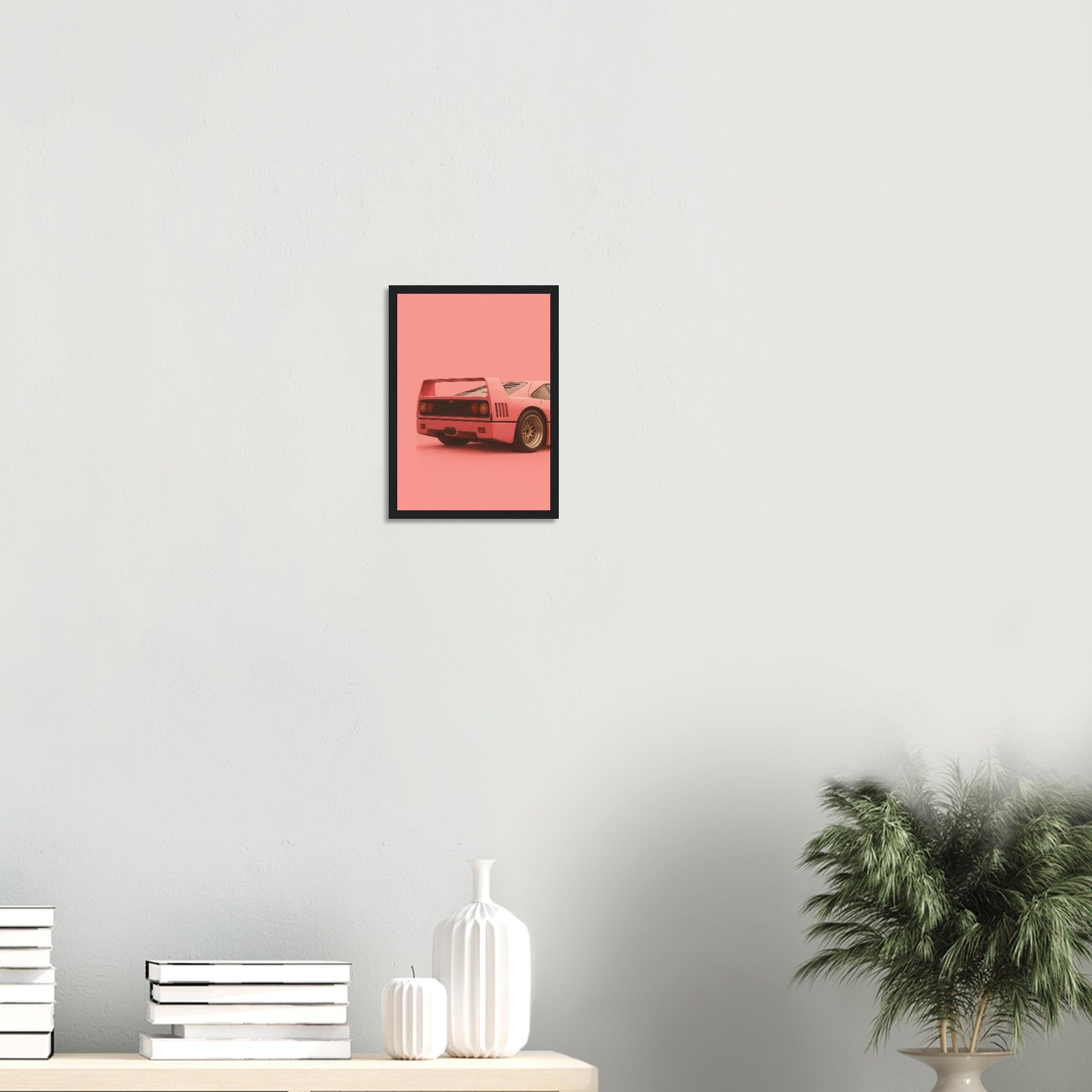 Ferrari F40 Print - Pink Supercar Wall Art - Garage & Gallery