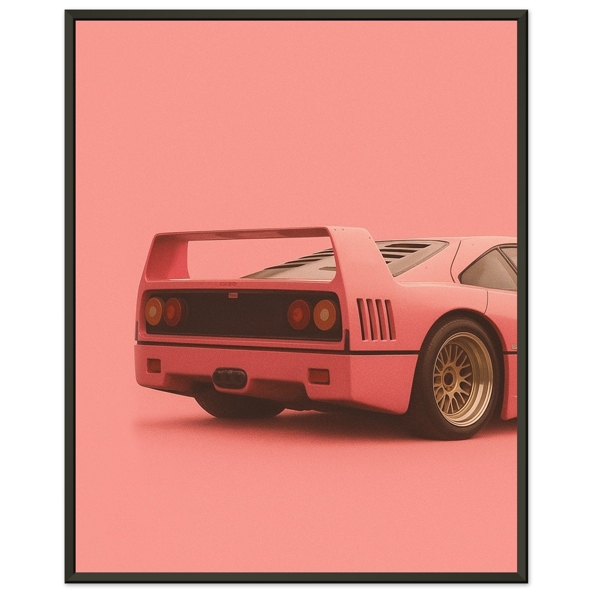 Ferrari F40 Print - Pink Supercar Wall Art - Garage & Gallery