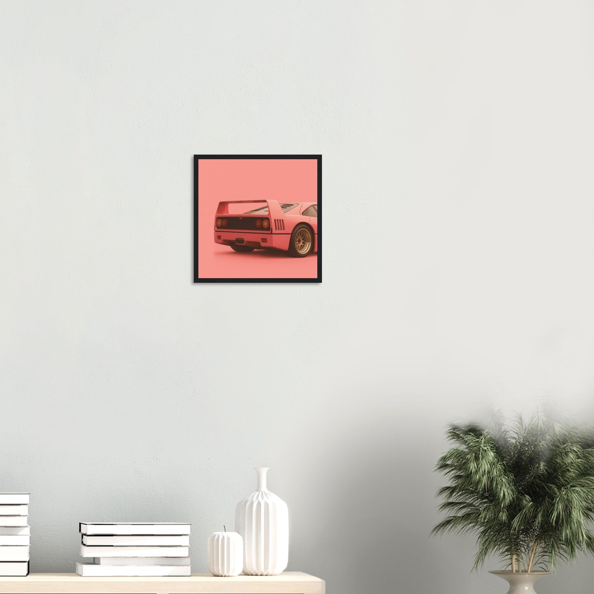 Ferrari F40 Print - Pink Supercar Wall Art - Garage & Gallery