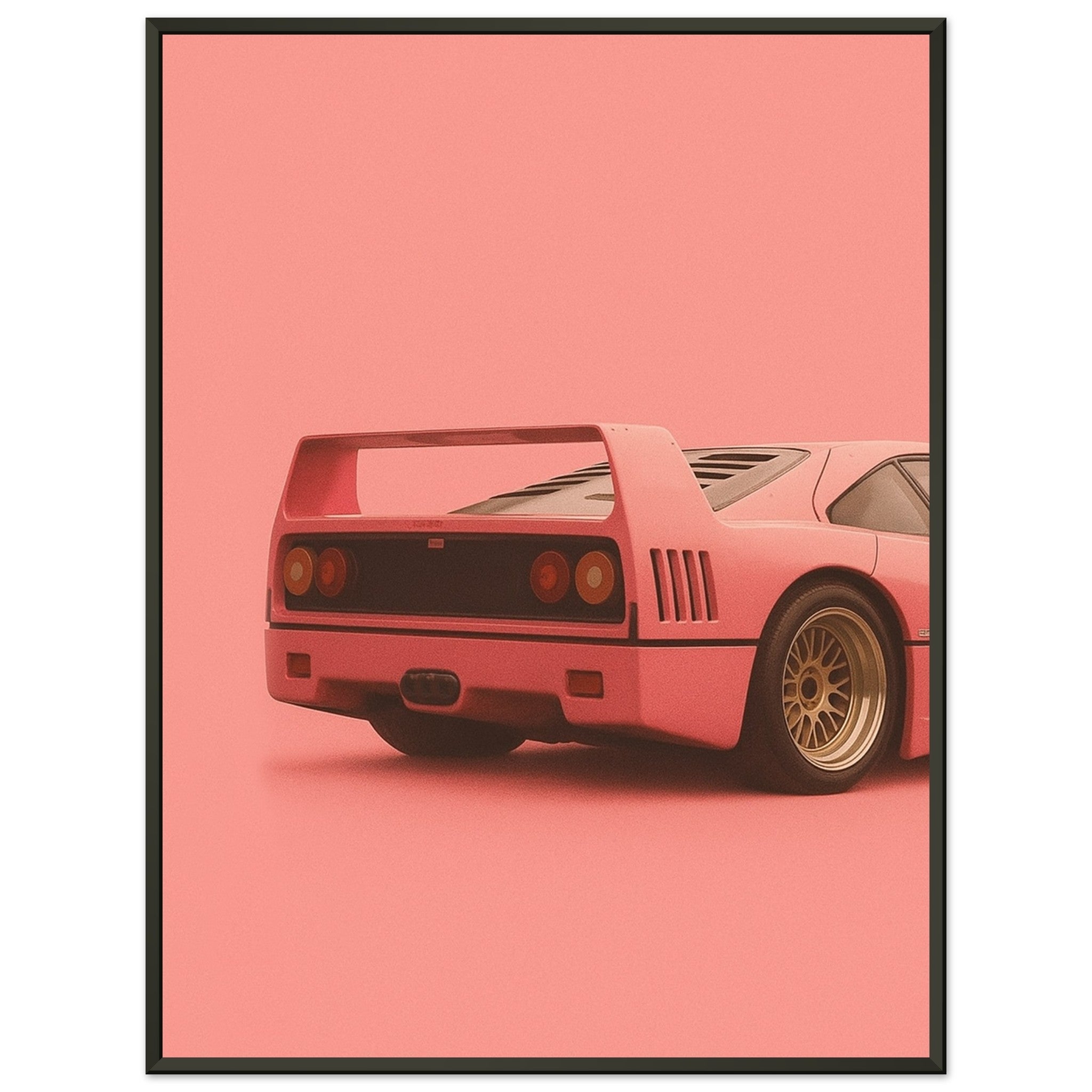 Ferrari F40 Print - Pink Supercar Wall Art - Garage & Gallery