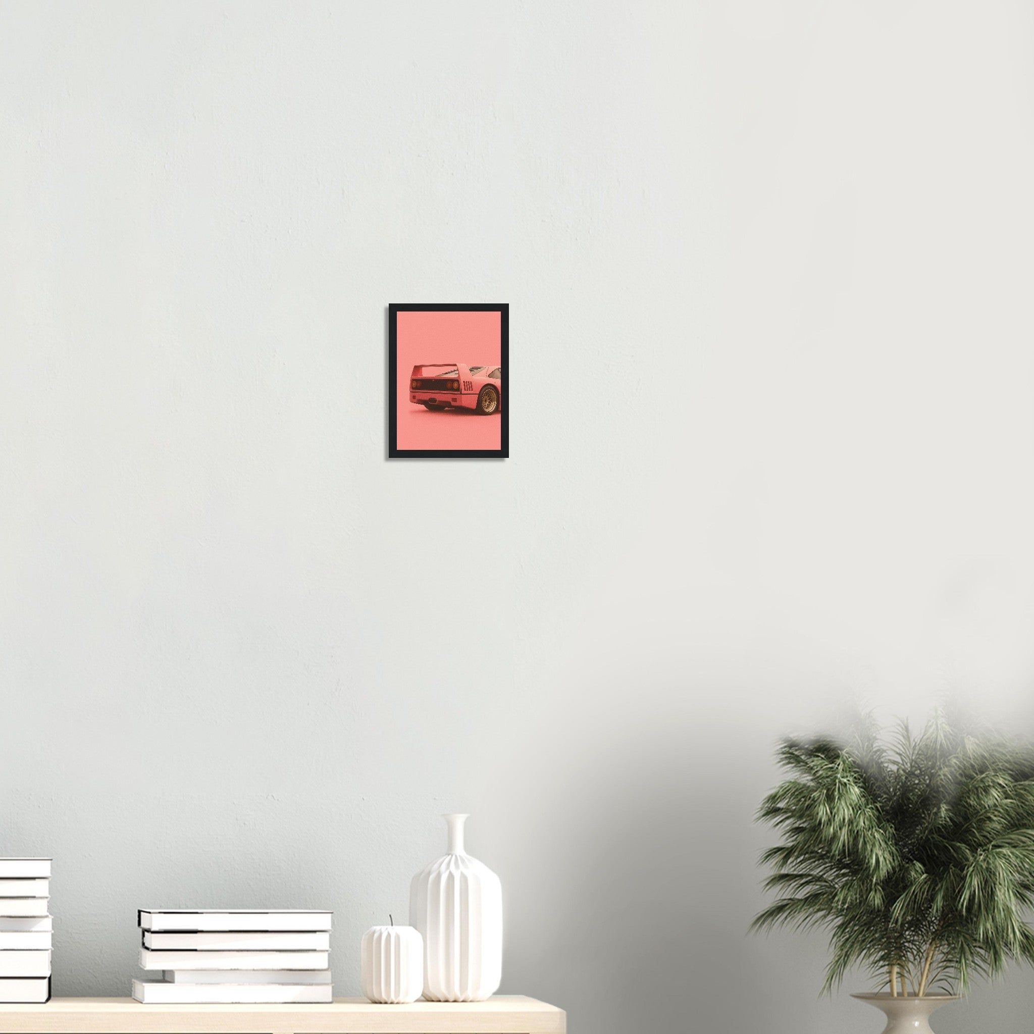 Ferrari F40 Print - Pink Supercar Wall Art - Garage & Gallery