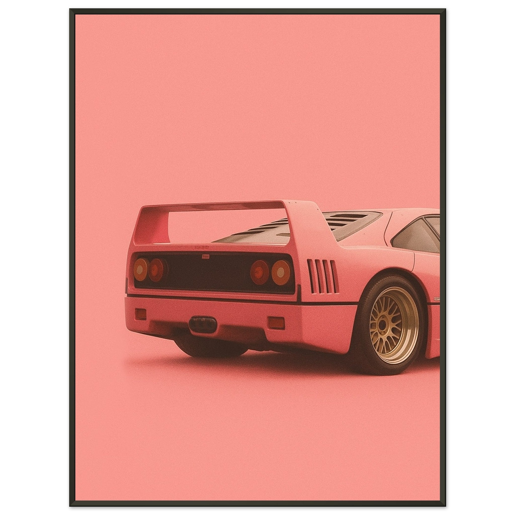 Ferrari F40 Print - Pink Supercar Wall Art - Garage & Gallery