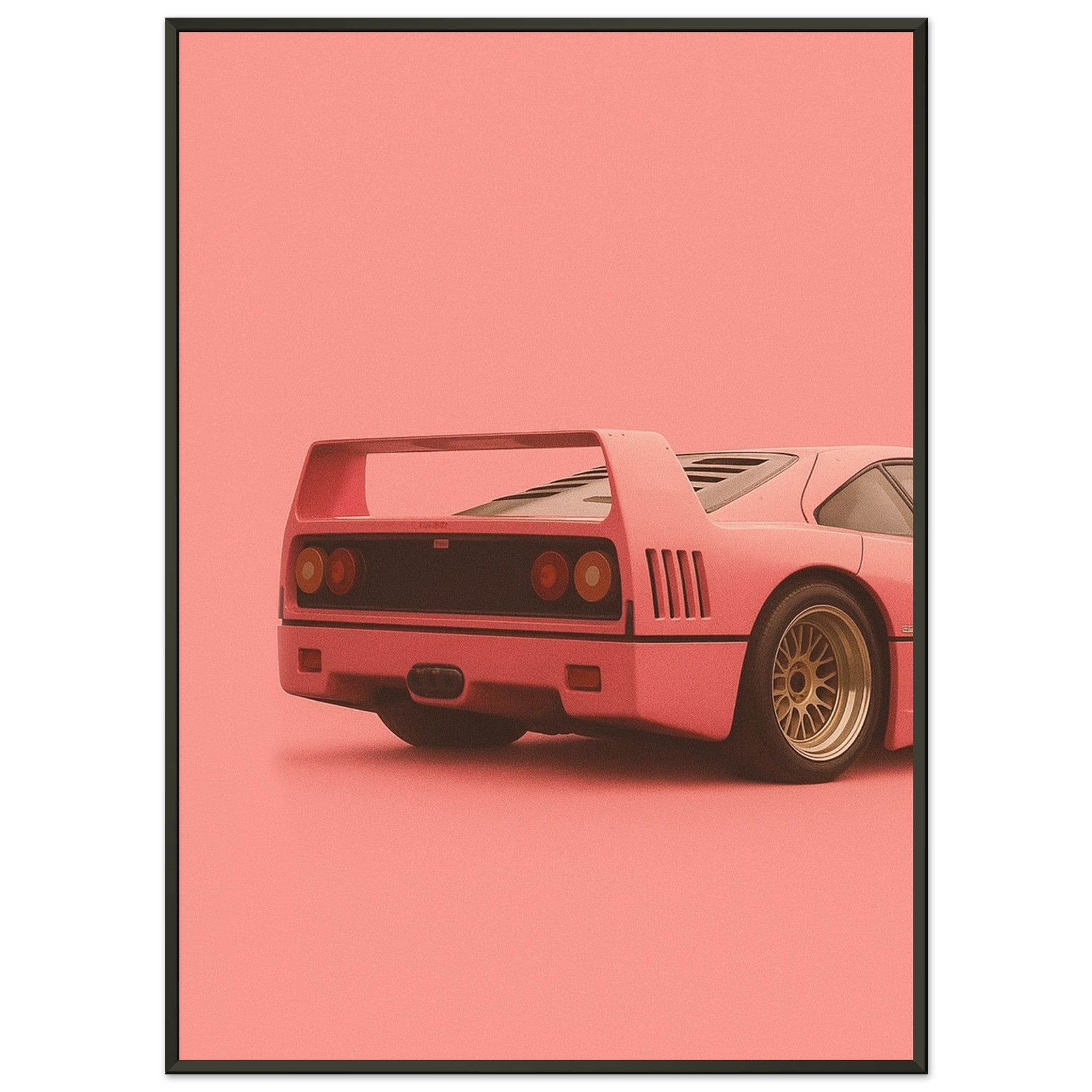 Ferrari F40 Print - Pink Supercar Wall Art - Garage & Gallery