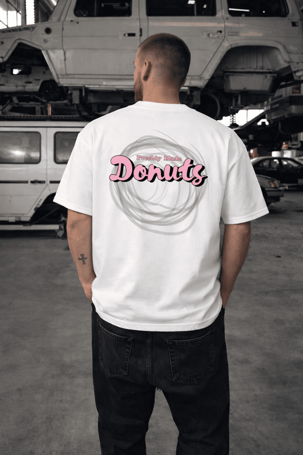 Freshly Made Donuts Tee - White - Garage & Gallery