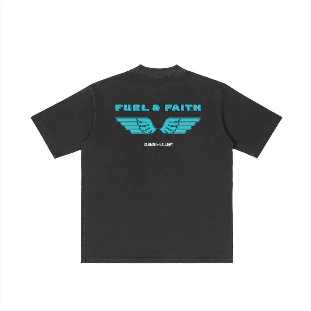 "Fuel & Faith" Tee - Black - Garage & Gallery