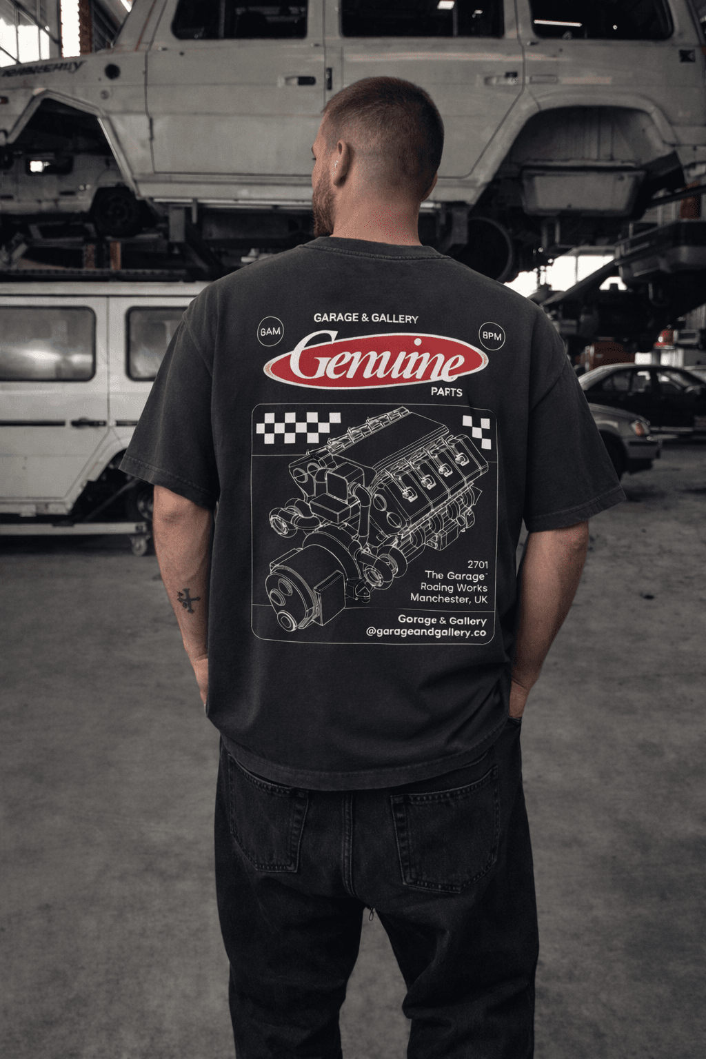Genuine Parts Tee - Black - Garage & Gallery