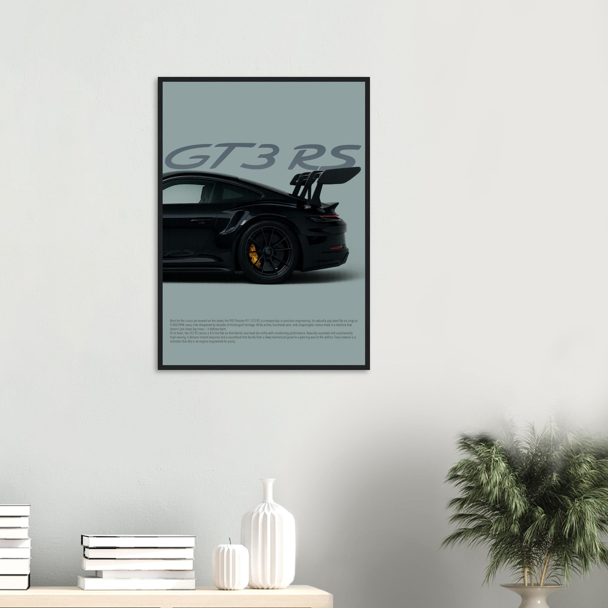 Porsche 911 GT3 RS Wall Art - Portrait Supercar Print - Garage & Gallery