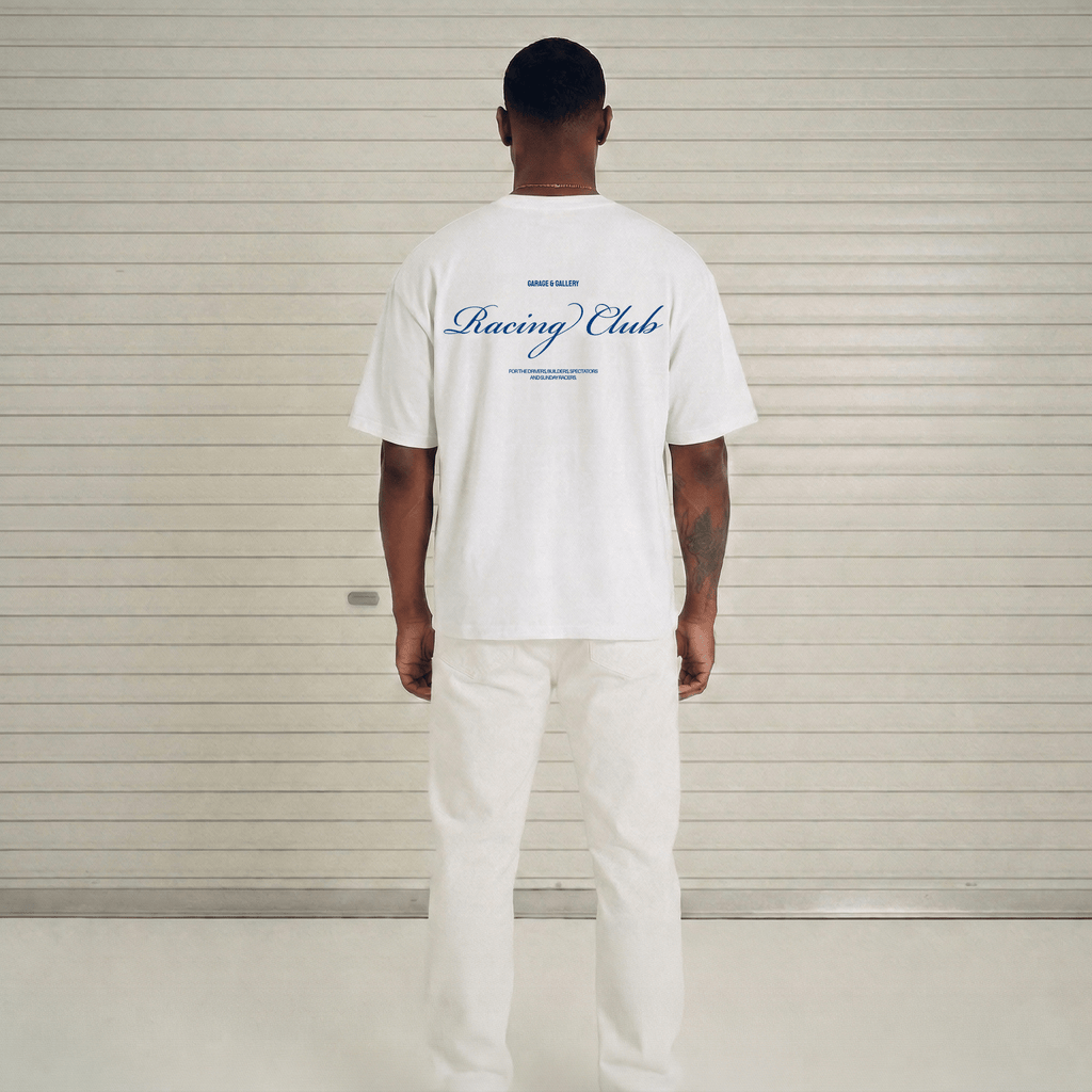 Racing Club Tee - White - Garage & Gallery