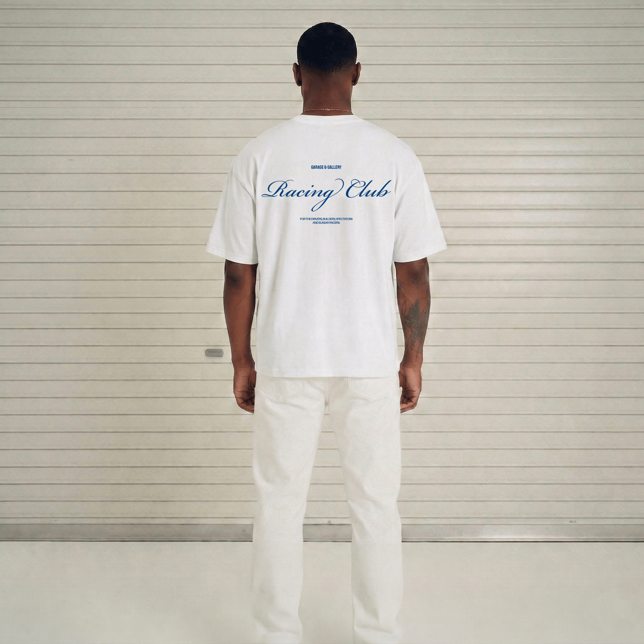Racing Club Tee - White - Garage & Gallery