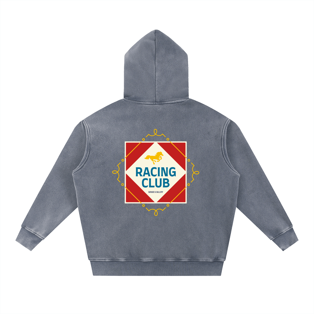 Racing Club Vintage Hoodie - Grey Blue - Garage & Gallery