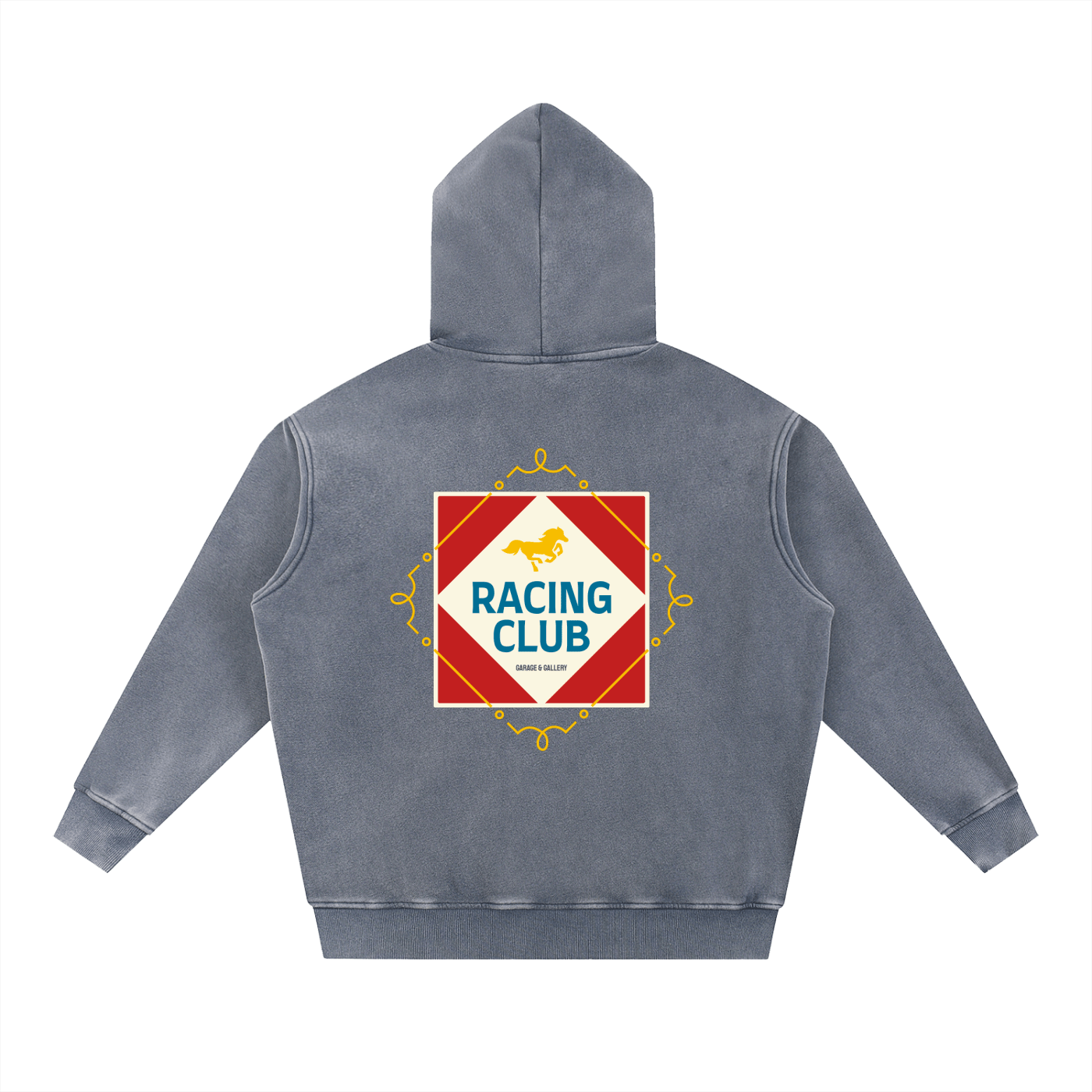 Racing Club Vintage Hoodie - Grey Blue - Garage & Gallery