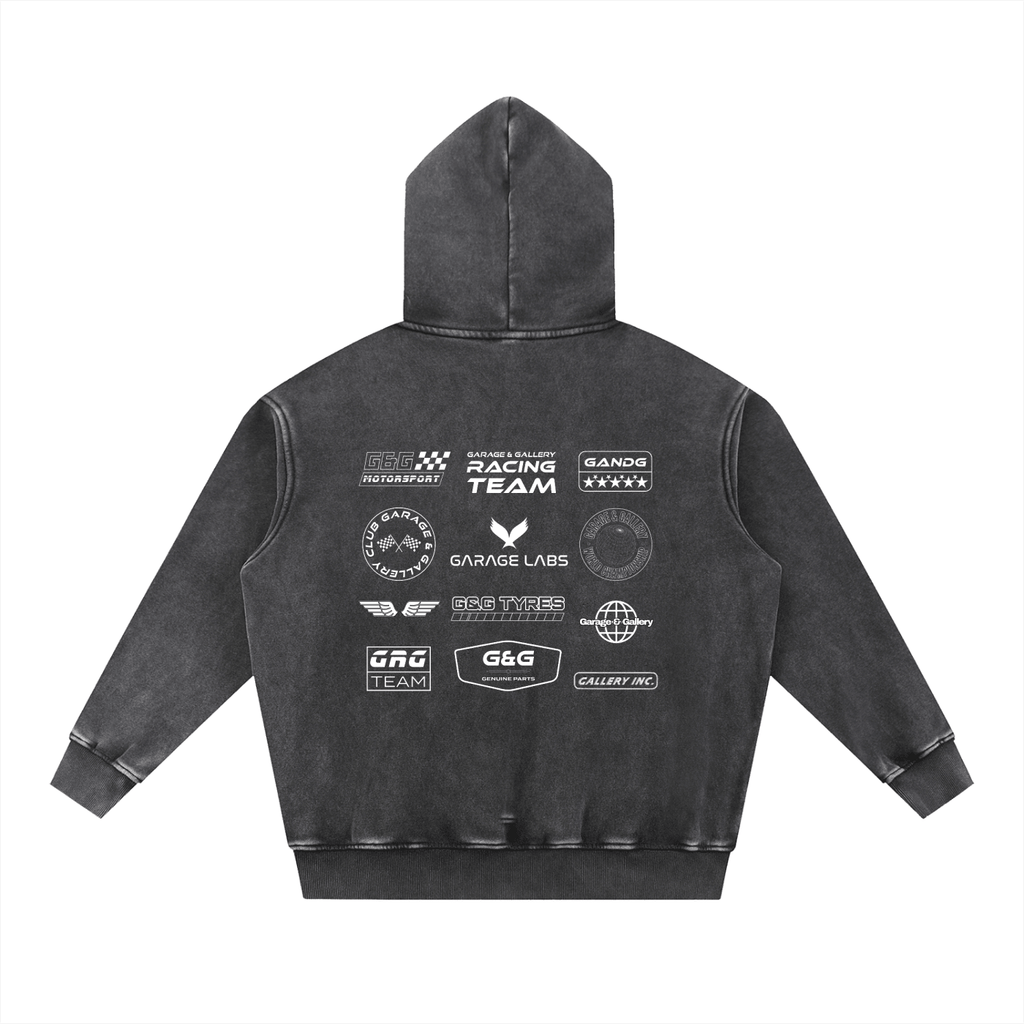 Racing Team Vintage Hoodie - Black - Garage & Gallery